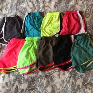 Nike and Under Armour gym shorts